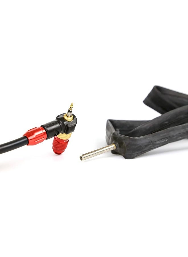 LEZYNE LEZYNE CNC Drive Bicycle Floor Pump, 220psi, High Pressure, Nylon-Reinforced Hose, 3.5" Gauge, Bike Pump - Image 4
