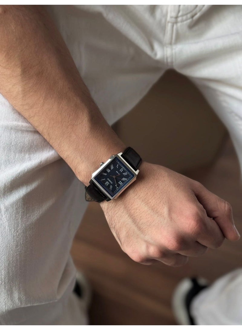 كاسيو ساعة كاسيو MTP-B190L-2BV أنالوج بمينا زرقاء وسوار جلد طبيعي مع مقاومة للماء حتى 50 متر - Image 2