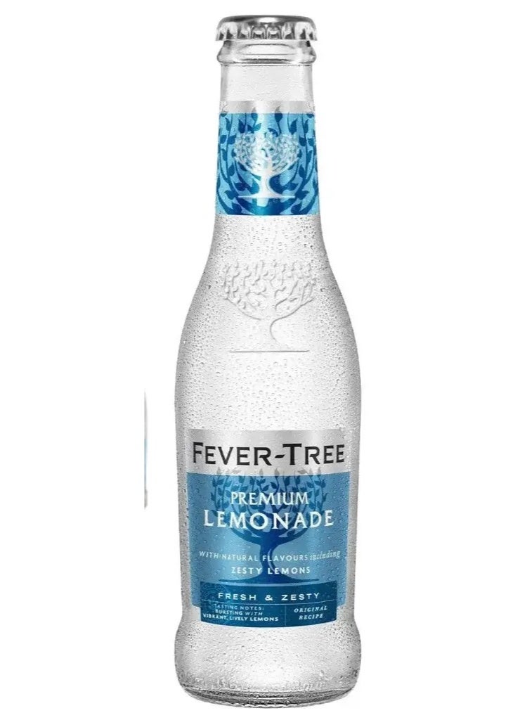 FEVER TREE Fever‑Tree Premium Lemonade – 24 × 200ml Glass Bottles | Sparkling Mixer & Refreshing Drink - Image 1
