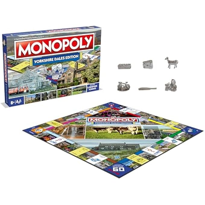 Winning Moves Yorkshire Dales Monopoly Board Game Progress on the Board and Trade on the Road to Success Gift for Children Aged 8 - Image 5