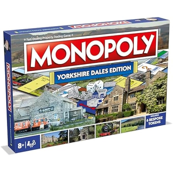Winning Moves Yorkshire Dales Monopoly Board Game Progress on the Board and Trade on the Road to Success Gift for Children Aged 8 - Image 2