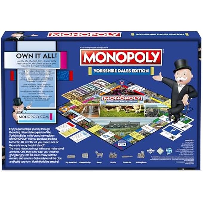 Winning Moves Yorkshire Dales Monopoly Board Game Progress on the Board and Trade on the Road to Success Gift for Children Aged 8 - Image 4