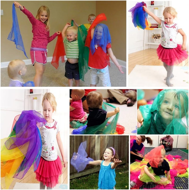 AIVIAI Dance Scarves Music Scarves for Children Movement and Juggling 12pcs - Image 5