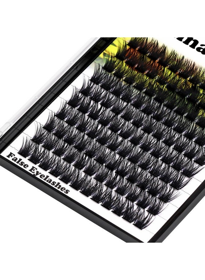 Hannahool Large Pack Wide Stem Cluster Eyelashes D Curl 10-20mm Available Handmade D Curl Wide Stem Individual False Eyelashes 5D Volume DIY Eye Lashes Extensions Beauty Tools (14mm) - Image 5