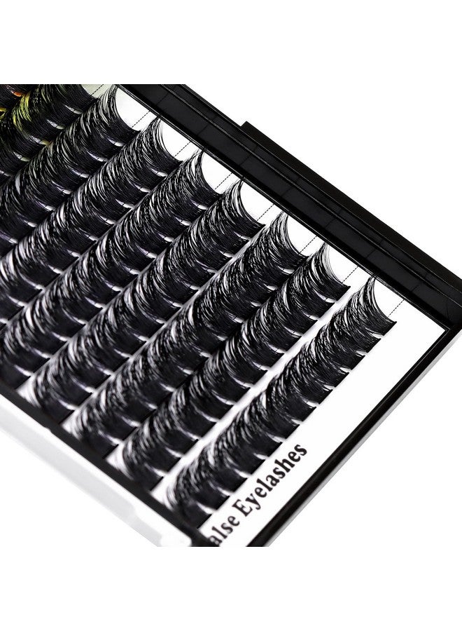 Hannahool Large Pack Wide Stem Cluster Eyelashes D Curl 10-20mm Available Handmade D Curl Wide Stem Individual False Eyelashes 5D Volume DIY Eye Lashes Extensions Beauty Tools (14mm) - Image 3