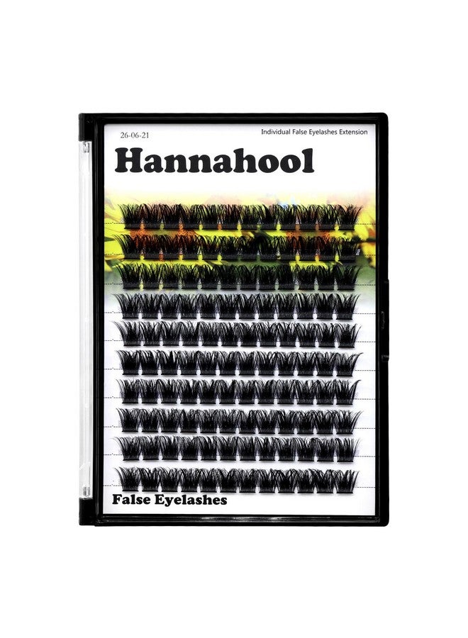 Hannahool Large Pack Wide Stem Cluster Eyelashes D Curl 10-20mm Available Handmade D Curl Wide Stem Individual False Eyelashes 5D Volume DIY Eye Lashes Extensions Beauty Tools (14mm) - Image 4