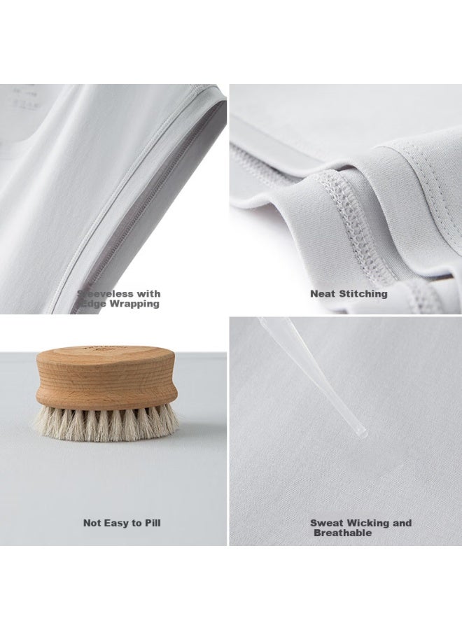 Your Sun Yiershuang High-quality 100% Pure Cotton Men's Wide-shoulder Tank Top Undershirt - Image 2