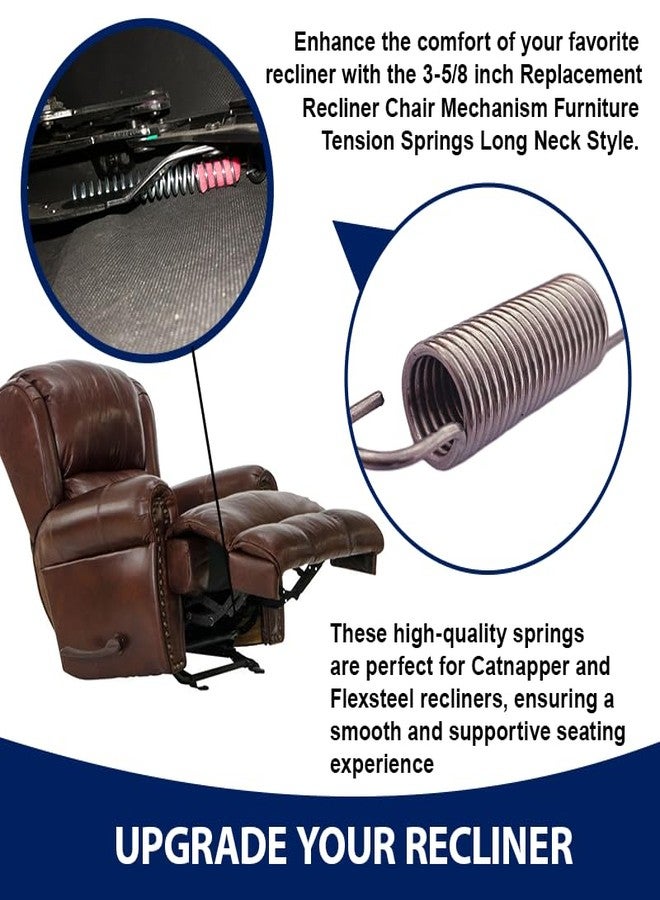 Artgol 4 Pcs 3-5/8 inch Replacement Recliner Chair Mechanism Furniture Tension Springs Long Neck Style - Catnapper/Flexsteel Recliner Springs Replacement - Recliner Spring Mechanism Parts - Image 4