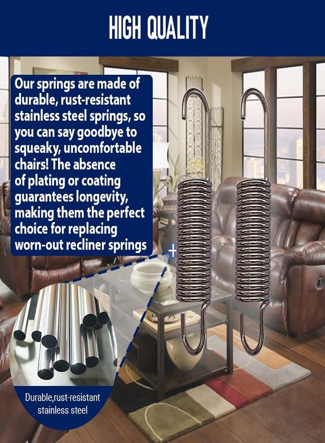 Artgol 4 Pcs 3-5/8 inch Replacement Recliner Chair Mechanism Furniture Tension Springs Long Neck Style - Catnapper/Flexsteel Recliner Springs Replacement - Recliner Spring Mechanism Parts - Image 5