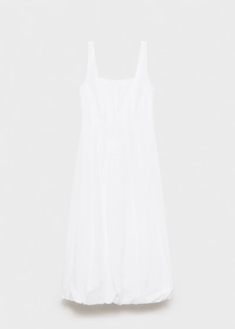 MANGO Eyelet Cotton Dress