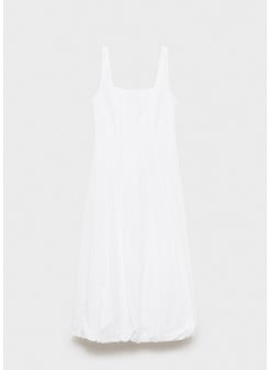 MANGO Puffed Hem Embroidered Dress  - Image 5