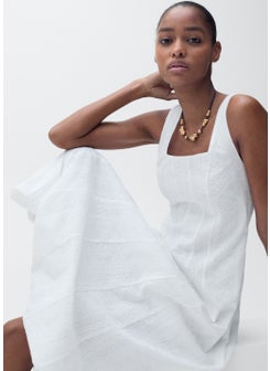 MANGO Puffed Hem Embroidered Dress  - Image 4