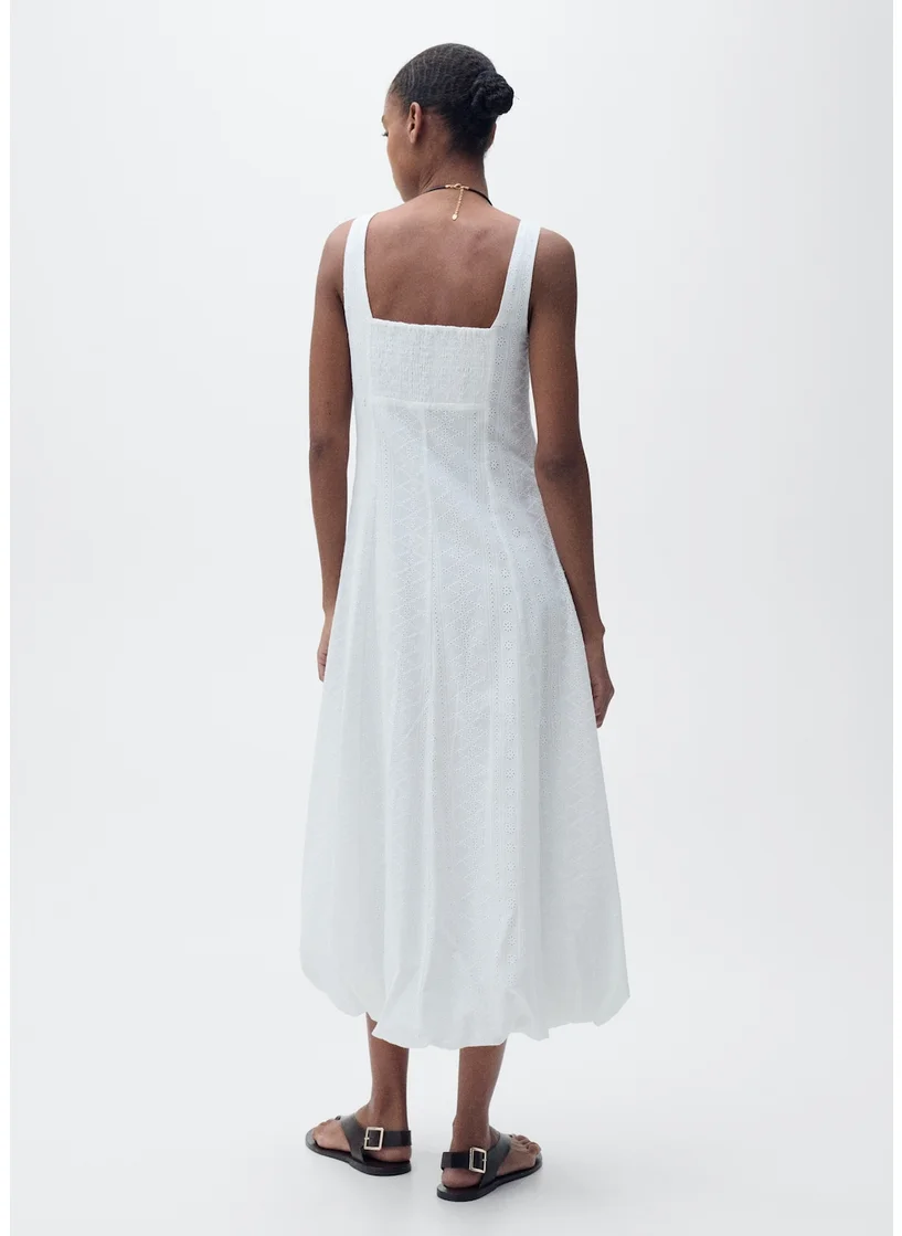 مانجو Puffed Hem Embroidered Dress