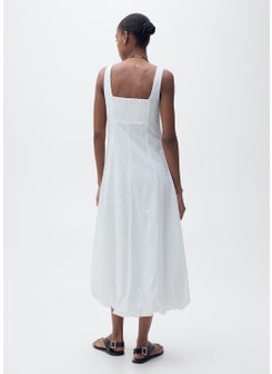MANGO Puffed Hem Embroidered Dress  - Image 2
