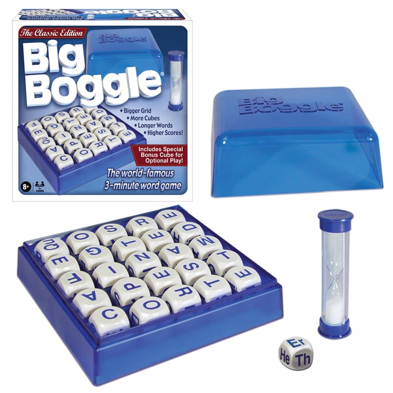 Winning Moves Big Boggle with 5x5 Grid and 25 Letter Cubes Games USA, Thought Provoking Word Game Bigger Than The Original, for 2 or More Players, Ages 8+ (1147) - Image 1