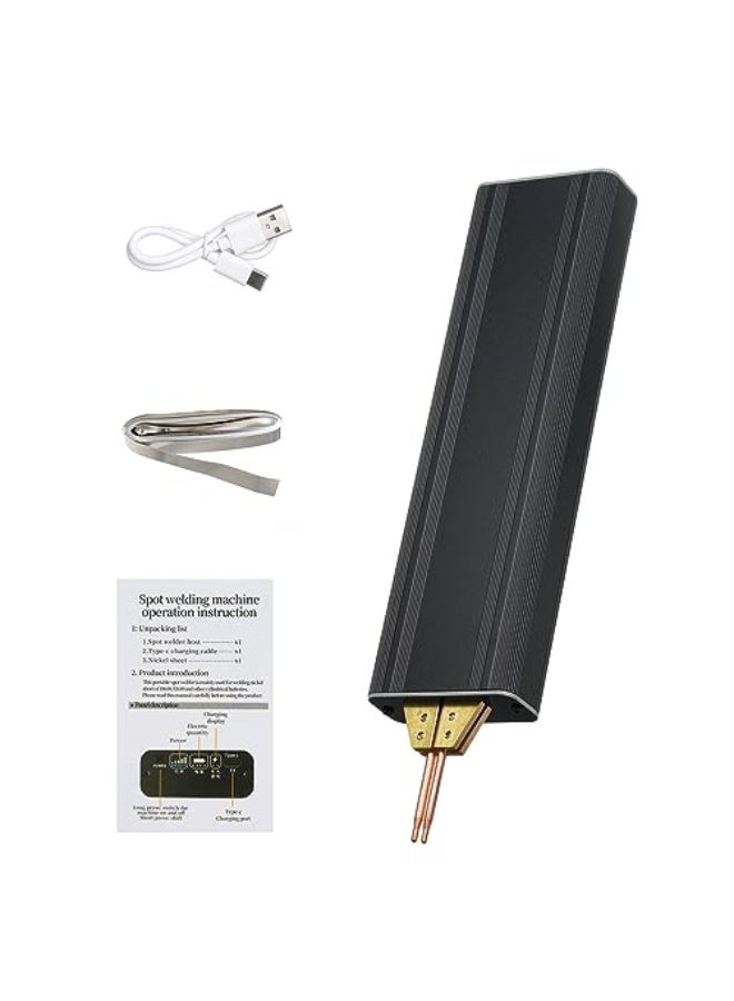 Portable 5-Gear Adjustable Spot Welding, Manual Portable Spot Welding with Thickness 0.1~0.15mm, Nickel Spot Welding with USB 18650 Port - Image 1
