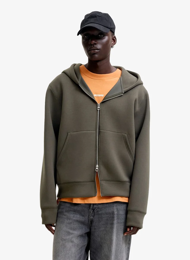 Casual Zip Through Hoodie