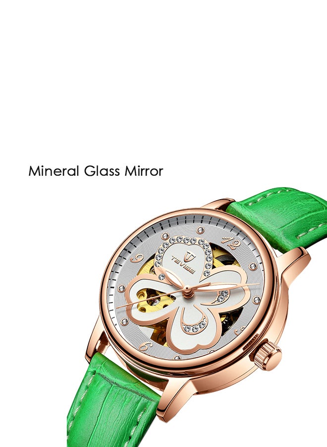 تيفيز ساعة يد بعقارب مقاومة للماء وسوار من الجلد طراز T835B women - Image 3