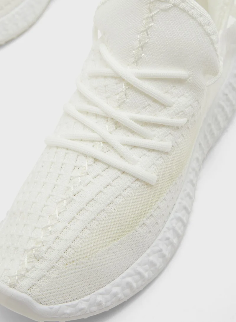 Ginger Sheer Panel Knit Sneaker