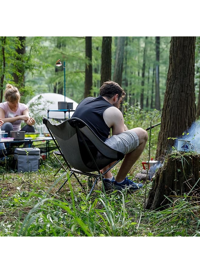 ناتشرهايك كرسي قمري قابل للطي من الألومنيوم من NatureHike YL05، رمادي، 68 × 56 × 30 سم، NH18Y050 Z - Image 2