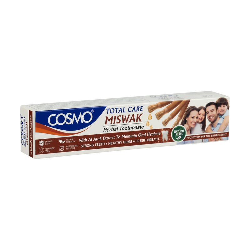COSMO Total Care Miswak Herbal Toothpaste Complete Protection, Fresh Breath & Gum Health 100g Hygiene Solution with Miswak for Cavity Defense - Image 3