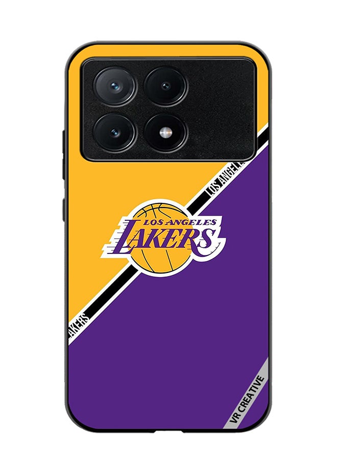 VR CREATIVE Protective Case Cover For Xiaomi Poco X6 Pro Los Angeles Lakers Design Multicolour - Image 1