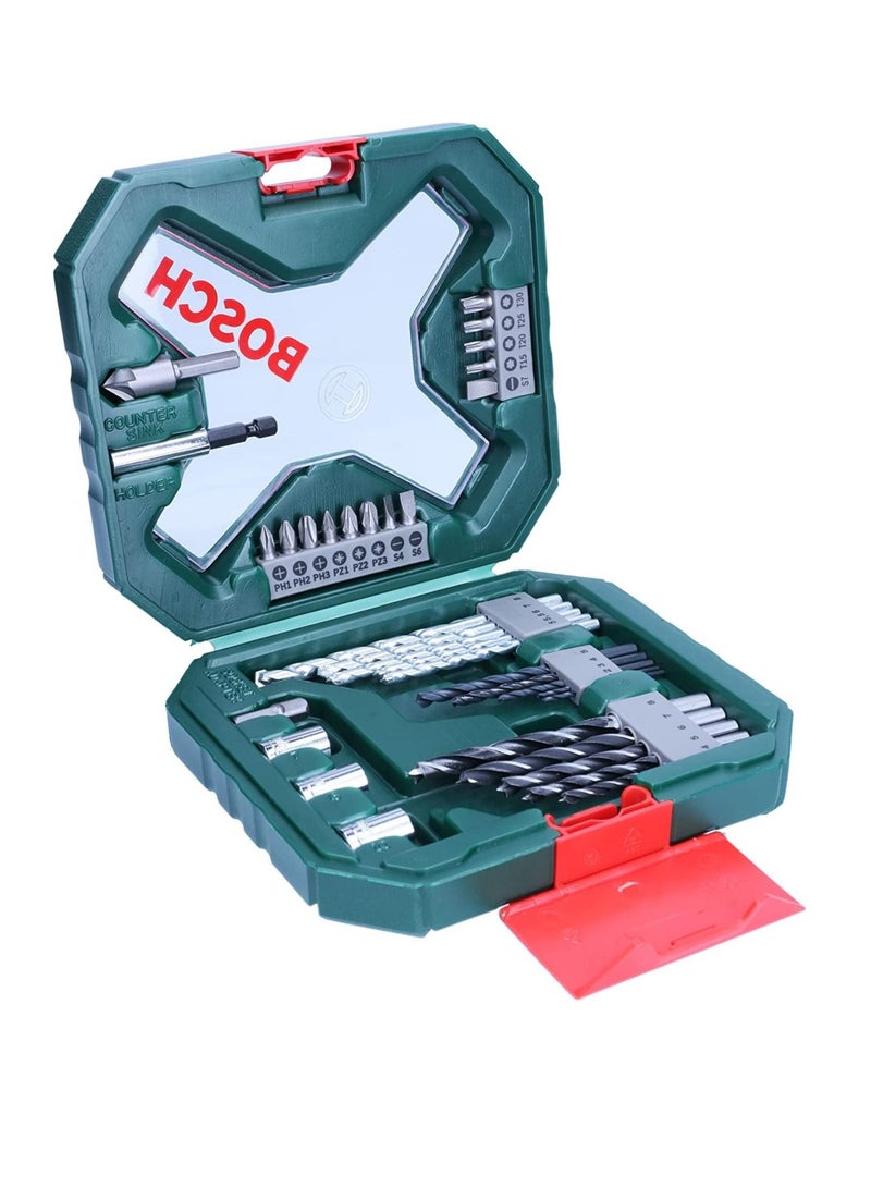 BOSCH Classic Drill Bit And Screwdriver Bit Set (Wood And Metal Accessories For Drills) - Image 1