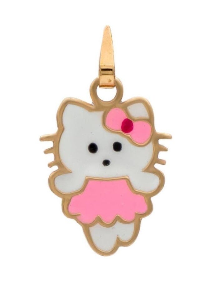 روبي آرت الذهب قلادة من الذهب الخالص عيار 18 قيراطًا مرصعة بالياقوت للبنات - 0.96 جرام - Image 2