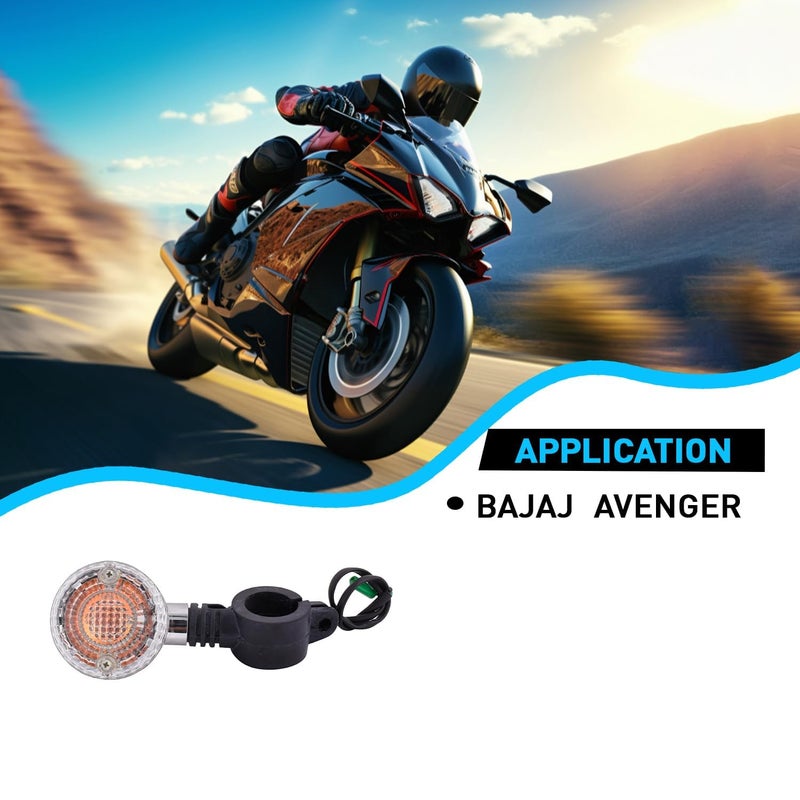 VTRUST Front Blinker Indicator Assembly Compatible for Bajaj Avenger | Durable & Weather-Resistant LED Turn Signal Lights - Image 4