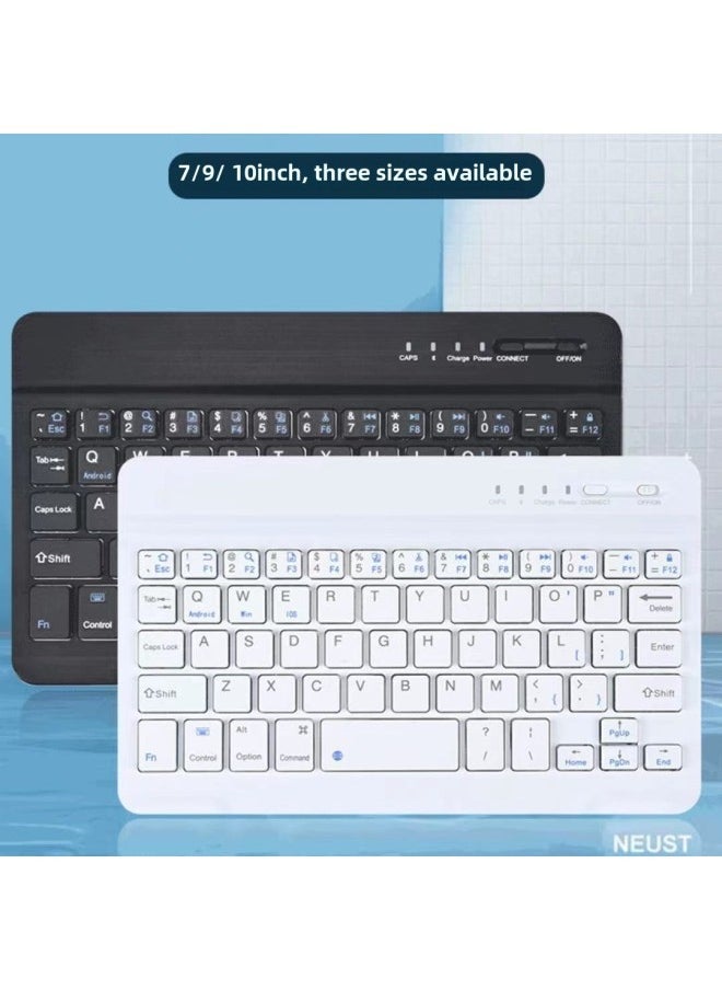 030 Single Keyboard Is Suitable For Phablet Portable 10 Inch Wireless Bluetooth Keyboard And Mouse Suit Generation-Color:10inch Bluetooth Keyboard + Color Box + Charging Cable-Product Type:Yellow - Image 4
