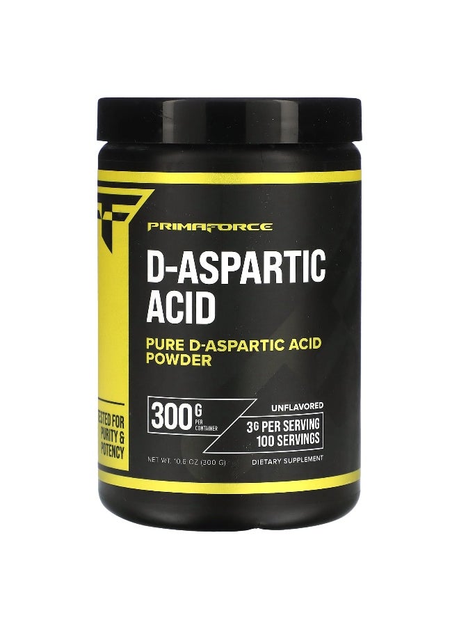 Primaforce Primaforce, D-Aspartic Acid, Unflavored, 10.6 oz (300 g)  - Image 1
