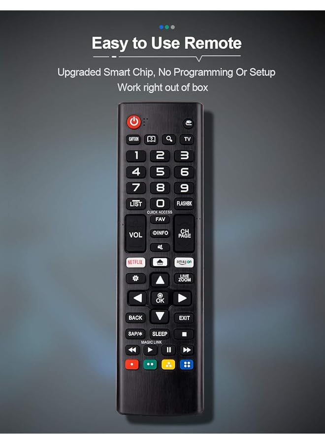 إيروريكس جهاز تحكم عن بعد عالمي لجميع أجهزة تلفاز إل جي الذكية إل سي دي إل إي دي أوليد يو إتش دي إتش دي تي في بلازما ماجيك 3 دي 4 كيه ويب أو إس Akb75095307 Akb75375604 Akb75675304 Akb74915305 Akb76037601 Akb75675313 Akb75855501 Akb76040302 - Image 3