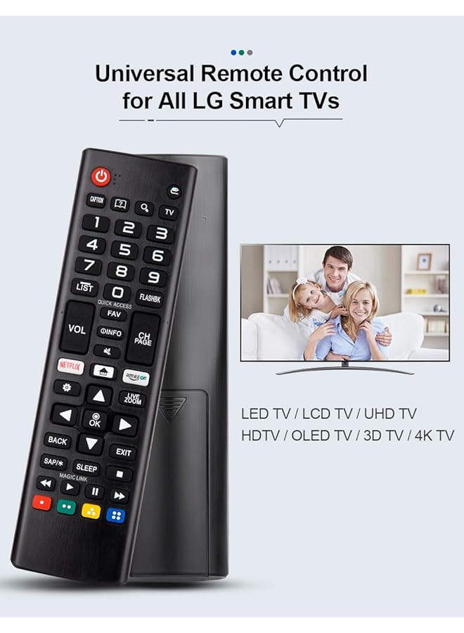إيروريكس جهاز تحكم عن بعد عالمي لجميع أجهزة تلفاز إل جي الذكية إل سي دي إل إي دي أوليد يو إتش دي إتش دي تي في بلازما ماجيك 3 دي 4 كيه ويب أو إس Akb75095307 Akb75375604 Akb75675304 Akb74915305 Akb76037601 Akb75675313 Akb75855501 Akb76040302 - Image 2