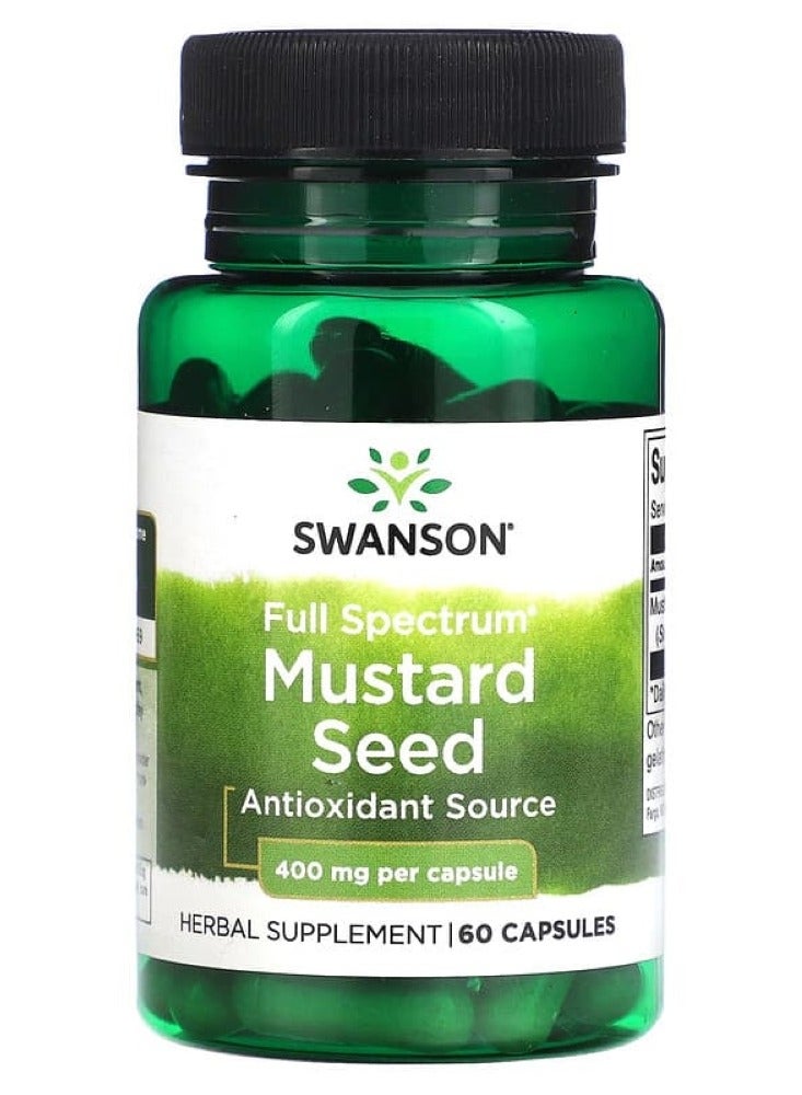 Swanson, Full Spectrum Mustard Seed, 400 mg, 60 Capsules
