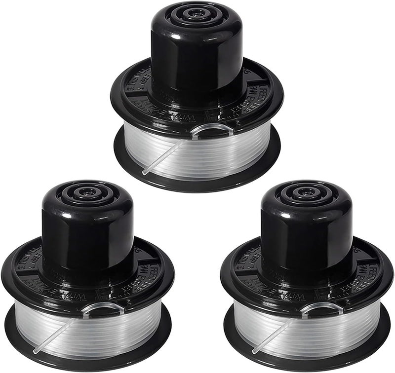 THTEN Weed Eater Spools Compatible with Black and Decker RS-136 ST4500 ST1000 ST4000 GE600 CST800 ST6800 String Trimmer Replacement Spool Line 20ft 0.065” Edger Refills Parts Auto-Feed (3 pcs Spools) - Image 1
