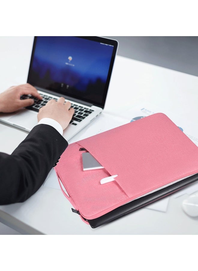 Nadrab 15.4-inch laptop bag, briefcase and handbag are suitable for MAC new 16-inch (pink) - Image 5