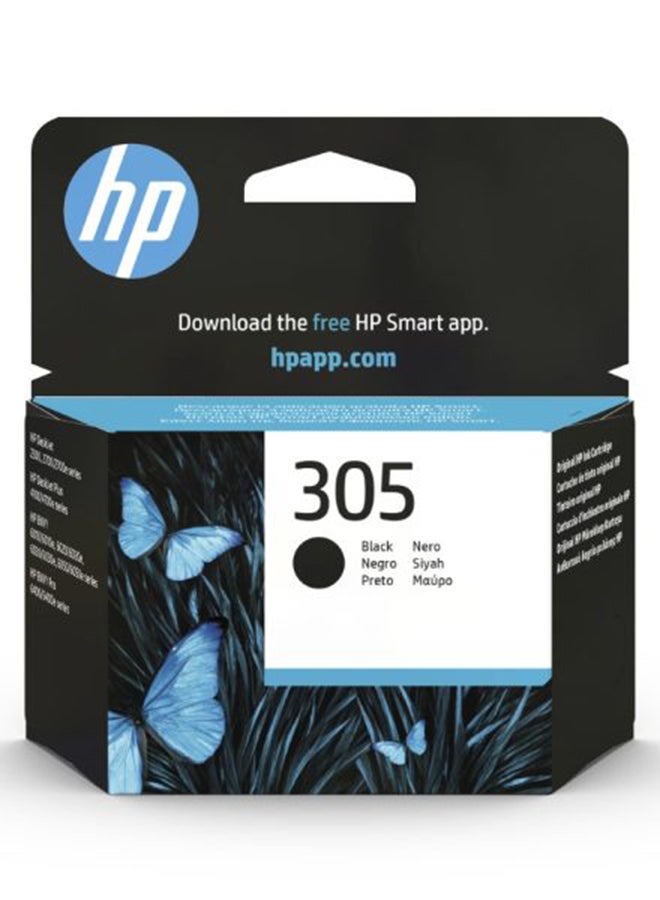 HP خرطوشة حبر أصلية 305 باللون الأسود | يعمل مع HP Deskjet 2300 و2700 وHp Deskjet Plus Series 4100 وHp Envy 6010 Series وHp Deskjet Envy Pro 6400 Series باللون الأسود أسود - Image 1