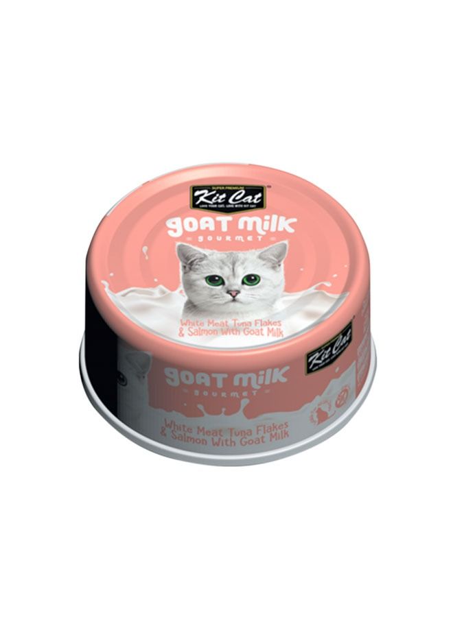 Kit Cat White Meat Tuna Flakes & Salmon With Goat Milk 70g