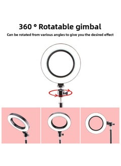 General Beauty Ring Mobile Phone Live Light Led6/8/10 Live Light Stretchable Tripod-Color:10 Inch Fill Light  - Image 2