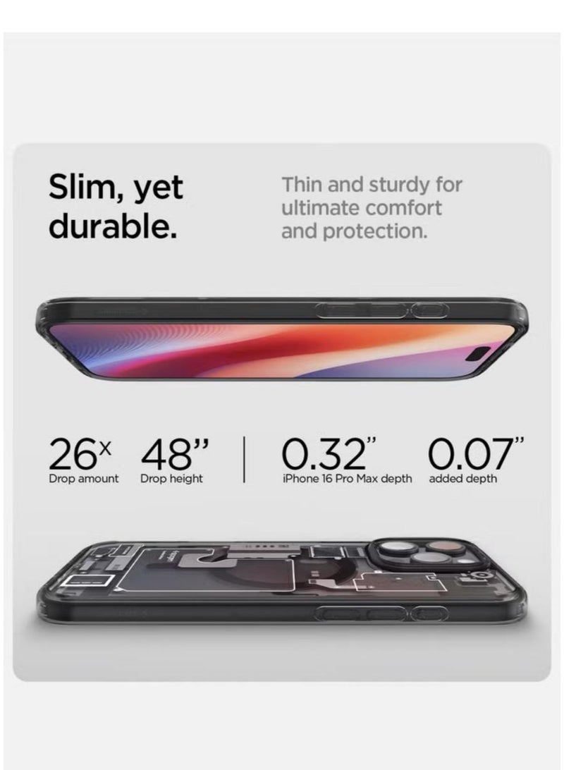 سبايجن غطاء حماية Ultra Hybrid MagFit لهاتف iPhone 16 Pro Max مزود بـ MagSafe (2024) - Zero One - Image 5