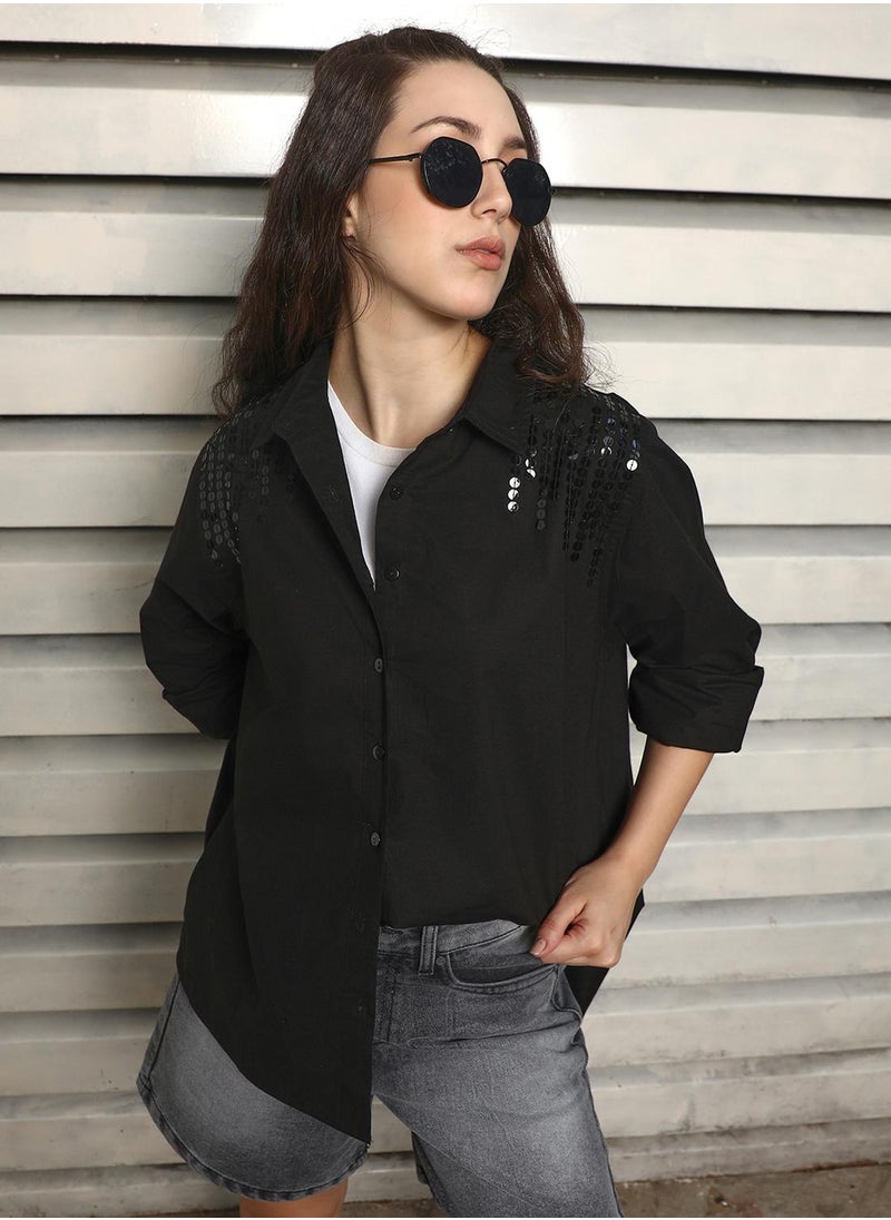 HIGH STAR - Women Black Shirts - Image 1