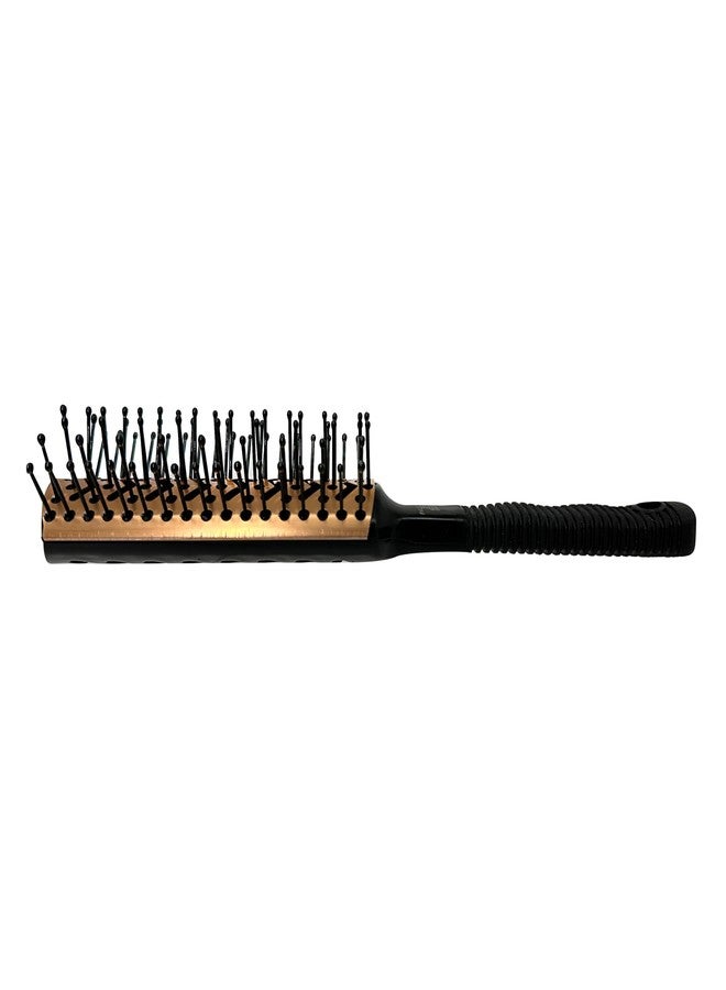 Phillips Brush Hot Styler Rose Gold Metal Vented Hair Brush for Blow Drying & Styling, Anti-Static Ball Tipped Nylon Bristles - Rubber Ergonomic Handle - Image 3