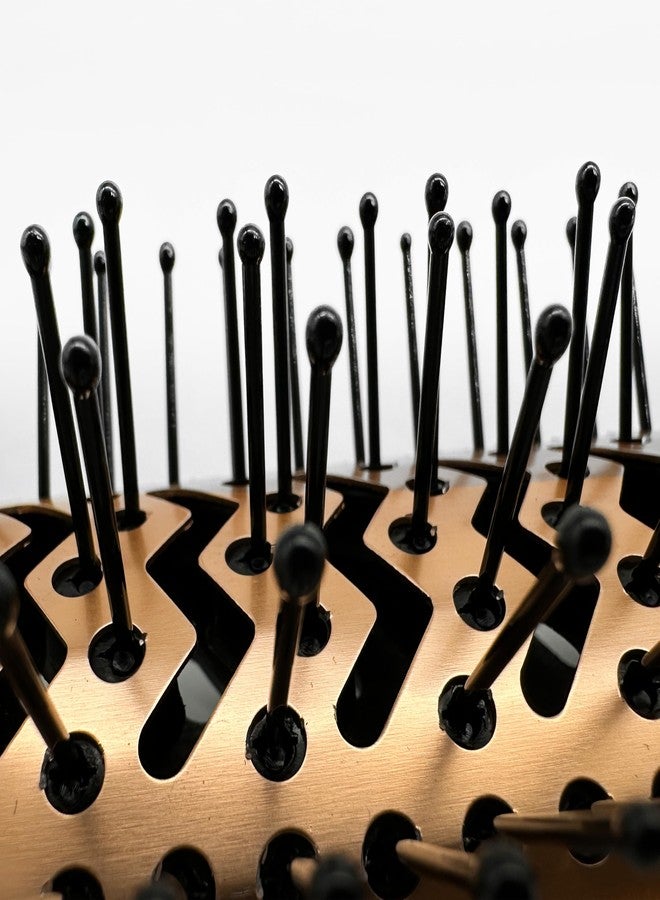 Phillips Brush Hot Styler Rose Gold Metal Vented Hair Brush for Blow Drying & Styling, Anti-Static Ball Tipped Nylon Bristles - Rubber Ergonomic Handle - Image 5