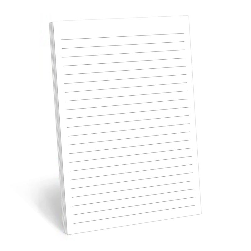 321Done Ruled Notepad Lined Notepad - Made in USA, White - Half Size (5.5x8.5), Wide-Ruled - Image 1