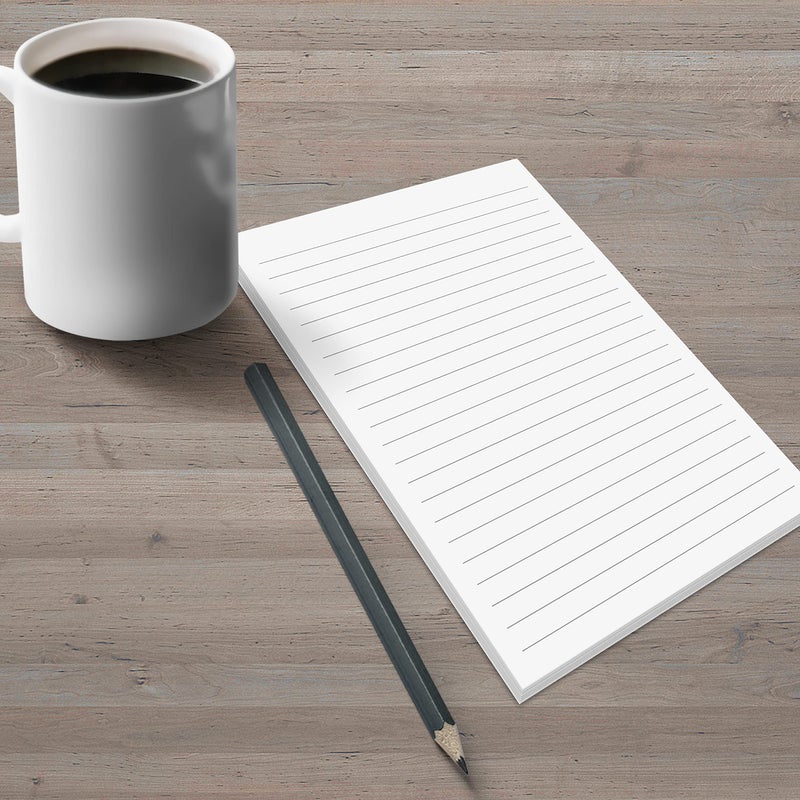 321Done Ruled Notepad Lined Notepad - Made in USA, White - Half Size (5.5x8.5), Wide-Ruled - Image 4