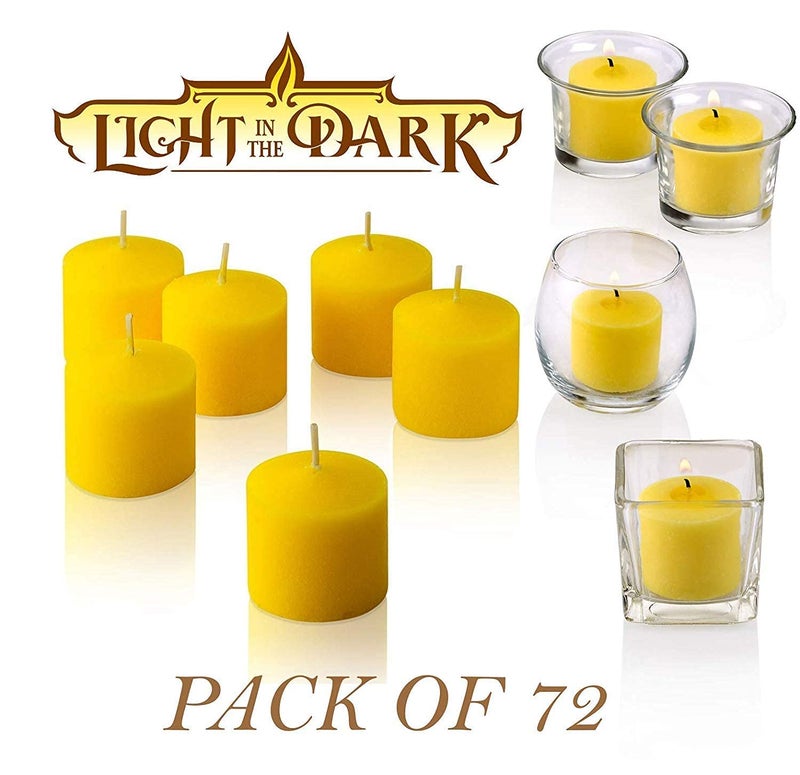 PARNOO Set of 72 Votive Citronella Candles - Summer Scented Candles - for Indoor/Outdoor Use - 10 Hour Burn Time - Made in USA - Image 3