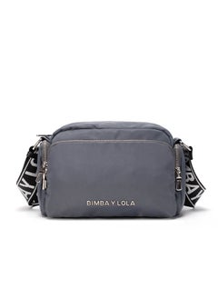 Generic Manufacturers Spanish foreign trade Womens bag letters BiMBA simple nylon shoulder slung lady bag Lola Silver standard graphite gray black with white characters 