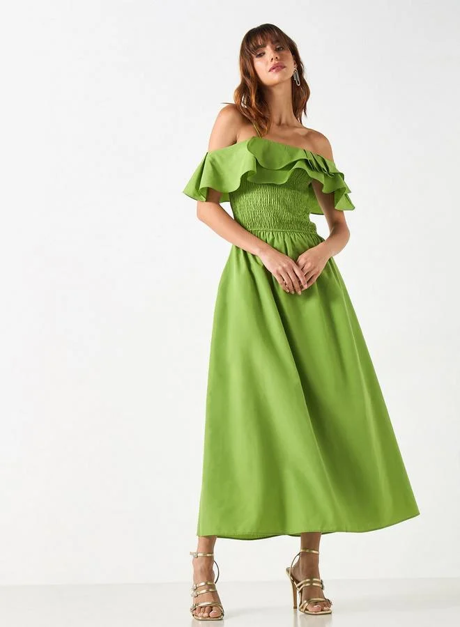 2Xtremz 2Xtremz Off Shoulder A-line Dress with Pockets
