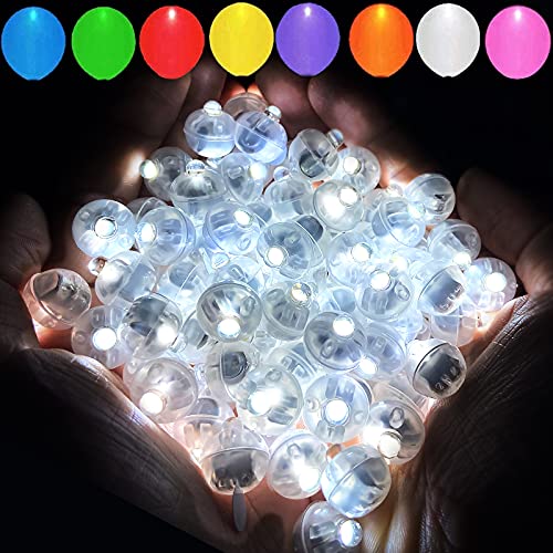 Aogist 100pcs White Balloon Lights,Long Standby Time Waterproof Mini Light,Battery Powered,Round LED Ball Lamp for Latex Balloon Paper Lantern Party Wedding Festival Christmas Halloween Decorative - Image 1