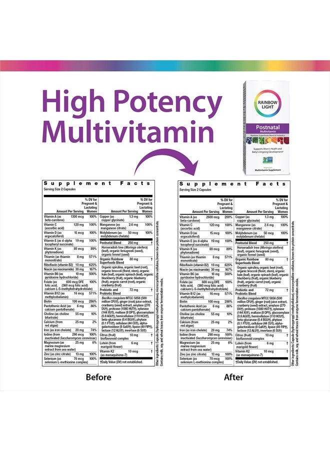 Rainbow Light Vibrance Postnatal Multivitamin – 120 Count - Image 4
